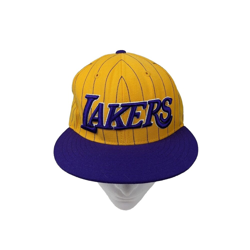 LA Lakers‎ Adidas NBA Wool Pinstripe Snapback Cap Hat Rare